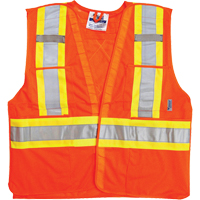Traffic Safety Vest, High Visibility Orange, Medium/Small, Polyester M & M Nord Ouest Inc
