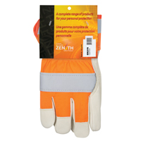 Gants d'ajusteur &agrave; chaleur sup&eacute;rieure orange haute visibilit&eacute;, Grand, Paume en Cuir fleur de vache, Doublure en Thinsulate M & M Nord Ouest Inc