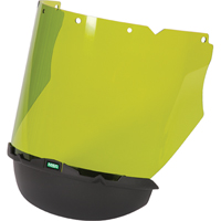 V-Gard&reg; Visor with Chin Protector for Arc Flash Application, Polycarbonate, Green Tint M & M Nord Ouest Inc