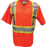 T-shirt de s&eacute;curit&eacute; en maille, Polyester, Petit, Orange M & M Nord Ouest Inc