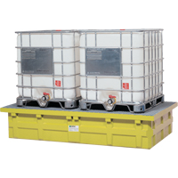 Double IBC Low-Top Without Drain, 385 US gal. Spill Capacity, 110" x 55" x 20" M & M Nord Ouest Inc