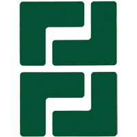 Floor Corner Marks, L, 5" L x 2" W, Green, Polyester M & M Nord Ouest Inc