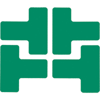 Floor Corner Marks, T, 5" L x 2" W, Green, Polyester M & M Nord Ouest Inc