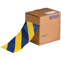ToughStripe&reg; Floor Marking Tape, 4" x 100', Polyester, Blue and Yellow M & M Nord Ouest Inc