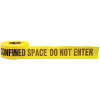 Barricade Tape, English, 3" W x 1000' L, 3 mils, Black on Yellow M & M Nord Ouest Inc