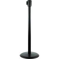 Slimline TensaBarrier&reg; Receiver Post, 38" High, Black M & M Nord Ouest Inc