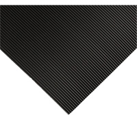 Tapis ondul&eacute; pour tableau de contr&ocirc;le no 702, 2' la x 10' lo, 1/4" &eacute;paisseur, Noir, PVC M & M Nord Ouest Inc