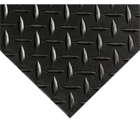Tapis Diamond-Plate pour tableau de contr&ocirc;le no 701, 2' la x 10' lo, 1/4" &eacute;paisseur, Noir, PVC M & M Nord Ouest Inc