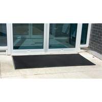 Outdoor Entrance Matting, Rubber, Scraper Type, Textured Pattern, 3' x 6', Black SFQ531 | M & M Nord Ouest Inc