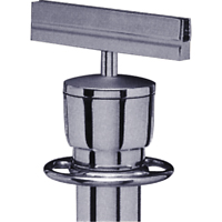 Support d'enseigne pour poteau portable, Chrome satin&eacute; M & M Nord Ouest Inc