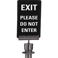 Enseigne de contr&ocirc;le des foules  Exit: Please Do Not Enter , 11" x 7", Plastique, Anglais M & M Nord Ouest Inc