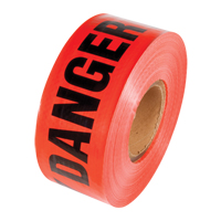 Ruban renforc&eacute; pour barricade, Anglais, 3" la x 500' lo, 5 mils, Noir/rouge M & M Nord Ouest Inc