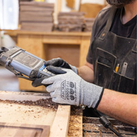 Gants r&eacute;sistants aux coupures, Taille Petit/7, Calibre 10, Rev&ecirc;tement Mousse de nitrile, Enveloppe en Dyneema, ASTM ANSI niveau A3/EN 388 niveau C M & M Nord Ouest Inc