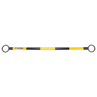 Telescopic Barricade Bar, 85" Extended Length, Black/Yellow SGC577 | M & M Nord Ouest Inc