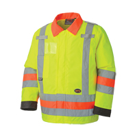 6037 Traffic Control Waterproof Safety Jacket, Polyester, High Visibility Lime-Yellow, X-Small M & M Nord Ouest Inc