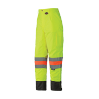 6039 Traffic Control Waterproof Safety Pant, Polyester, X-Small, High Visibility Lime-Yellow M & M Nord Ouest Inc