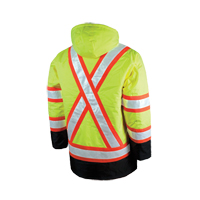 Parka de s&eacute;curit&eacute; doubl&eacute;, Jaune lime haute visibilit&eacute;, Grand M & M Nord Ouest Inc