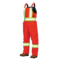 Duck Lined Safety Overalls, Cotton, 3X-Large, High Visibility Orange M & M Nord Ouest Inc