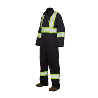 Unlined Safety Coveralls, Large, Navy Blue M & M Nord Ouest Inc