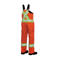 Lined Safety Overalls, Polyester/Polyurethane, Large, High Visibility Orange M & M Nord Ouest Inc