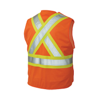 5-Point Tearaway Safety Vest, High Visibility Orange, Large/X-Large, Polyester M & M Nord Ouest Inc