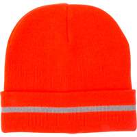 Bonnet en tricot haute visibilité avec bande réfléchissante, Orange haute visibilité, Acrylique SGI135 | M & M Nord Ouest Inc