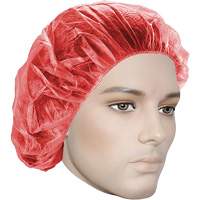 Bonnets bouffants, Polypropyl&egrave;ne, 21", Rouge M & M Nord Ouest Inc