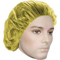 Bonnets bouffants, Polypropyl&egrave;ne, 24", Jaune M & M Nord Ouest Inc
