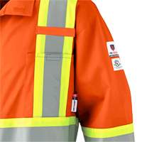 7702 FR Hi-Vis Safety Coveralls, Size 36, Orange M & M Nord Ouest Inc