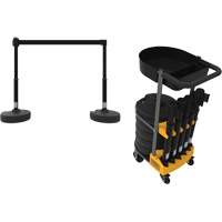 Chariot de transport avec plateau pour barri&egrave;re PLUS, 75' lo, M&eacute;tal, Noir M & M Nord Ouest Inc