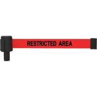 PLUS Banner Cassette, Restricted Area, 15', Red Tape M & M Nord Ouest Inc