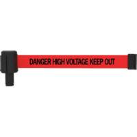 PLUS Banner Cassettes, Danger High Voltage Keep Out, 15', Red Tape M & M Nord Ouest Inc