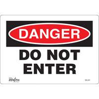 "Do Not Enter" Sign, 7" x 10", Vinyl, English M & M Nord Ouest Inc