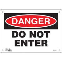 "Do Not Enter" Sign, 7" x 10", Plastic, English M & M Nord Ouest Inc