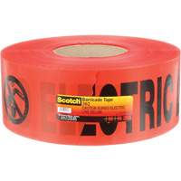 Ruban pour barri&egrave;res pour services publics souterrains Scotch, Anglais, 3" la x 1000' lo, 4 mils, Noir/rouge M & M Nord Ouest Inc