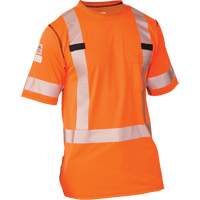 T-shirt à manches courtes haute visibilité Polartec<sup>MD</sup> Power Grid<sup>MD</sup>, Polyester, Petit, Orange SGN930 | M & M Nord Ouest Inc