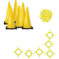 Traffic Cone & Chain Kit, 28", Yellow SGO160 | M & M Nord Ouest Inc