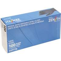 Gants jetables de calibre m&eacute;dical r&eacute;sistants &agrave; la perforation, Grand, Nitrile, 5 mils, Sans poudre, Noir, Classe 2 M & M Nord Ouest Inc