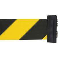 Cassette de ruban magnétique pour barrière de contrôle des foules personnalisée, 7', Ruban Noir et jaune SGO651 | M & M Nord Ouest Inc