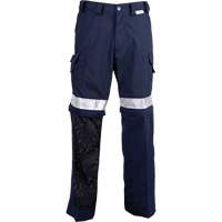 Pantalons ventil&eacute;s haute visibilit&eacute; toutes saisons, Poly-coton, 26, Bleu marine M & M Nord Ouest Inc