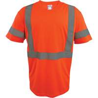 Chemise de s&eacute;curit&eacute; &agrave; manches courtes, Polyester, 2T-Grand, Orange haute visibilit&eacute; M & M Nord Ouest Inc