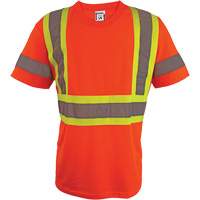 Chemise de s&eacute;curit&eacute; &agrave; manches courtes, Polyester, 2T-Grand, Orange haute visibilit&eacute; M & M Nord Ouest Inc
