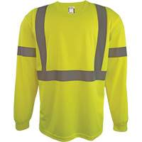 Chemise de s&eacute;curit&eacute; &agrave; manches longues, Polyester, 2T-Grand, Jaune lime haute visibilit&eacute; M & M Nord Ouest Inc