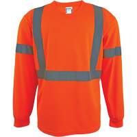Chemise de s&eacute;curit&eacute; &agrave; manches longues, Polyester, 2T-Grand, Orange haute visibilit&eacute; M & M Nord Ouest Inc
