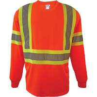 Chemise de s&eacute;curit&eacute; &agrave; manches longues, Polyester, 2T-Grand, Orange haute visibilit&eacute; M & M Nord Ouest Inc