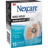 Nexcare Max-Hold Waterproof Bandages, Assorted, Plastic, Sterile M & M Nord Ouest Inc