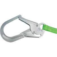 Miller&reg; HP Shock-Absorbing Lanyard, 4', Locking Rebar Hook Center, Locking Snap Hook Leg Ends, Polyester M & M Nord Ouest Inc