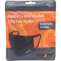 2-Ply Reusable Face Masks, Polyester, Black M & M Nord Ouest Inc