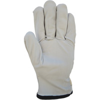 Gants de conducteur &agrave; dos en coton, Grand, Paume en Cuir fleur de ch&egrave;vre M & M Nord Ouest Inc