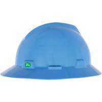 Casque de s&eacute;curit&eacute; &agrave; bord complet V-Gard GREEN avec fentes, R&eacute;pond aux normes CSA type 1, Suspension Rochet M & M Nord Ouest Inc